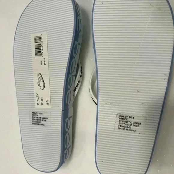 Bebe platform pastel flip flops size 8 - Picture 6 of 6
